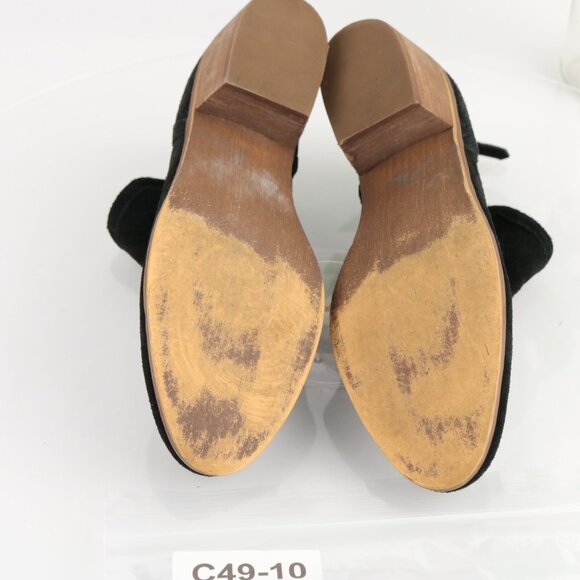 Susina Womens Blakely Boot Size 9.5 Black Suede Perforated Block Heel Bootie - Picture 7 of 12